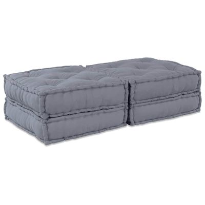 vidaXL Modulová pohovka 2 pcs Sivá 140 x 70 x 36 cm Látka