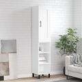 vidaXL Vysoká skrinka biela 34,5x34x180 cm spracované drevo