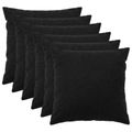 vidaXL Poťah na podložku 6 pcs HEERLEN Čierna 60 x 60 cm Bouclé