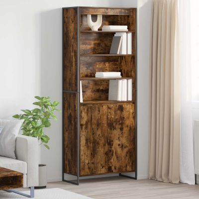 vidaXL Vysoké skrinky Dymová dub 79 x 36 x 200 cm Kompozitné drevo