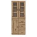 vidaXL Highboard 2 ks Remeselný dub 69,5 x 34 x 180 cm