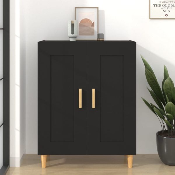vidaXL Komoda čierna 69,5x34x90 cm spracované drevo
