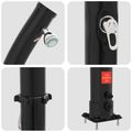 vidaXL Solárna sprcha s hlavou sprchy 20 l PVC, ABS, Zinok Čierna