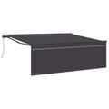 vidaXL Rám markízy Žltá a biela 350 x 250 cm Polyester s PU povrchom