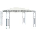 vidaXL Altánok s LED reťazou 400x300 cm, krémový