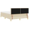 vidaXL Posteľ s pružinovým rámom s vankúšom Krémová 140 x 190 cm látka