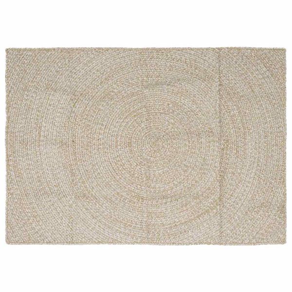 vidaXL Kusové koberce Prírodná a biela 120 x 170 cm Juta