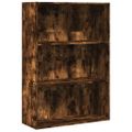 vidaXL Knižnica dymový dub 80x30x114 cm kompozitné drevo