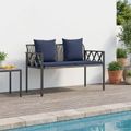 vidaXL Záhradné lavičky 2 -Seater 116 x 56 x 75 cm polyratan