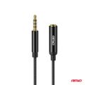 Kábel predlžovací AUX Mini Jack 3,5mm samec na 3,5mm samica 2M AMiO-04296