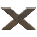 vidaXL Nohy konferenčného stolíka v tvare X, 2 ks, prírodná oceľ, 60 x (30-31) cm, oceľ