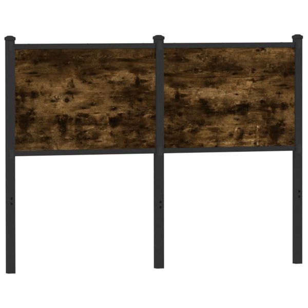 vidaXL Náhradné čelo postele, tmavý dub 120 cm, kompozitné drevo a oceľ