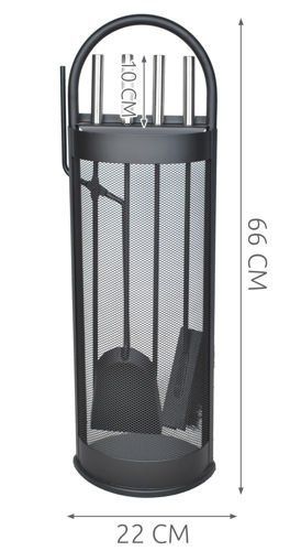 Krbové náradie 5 dielov čierna Kaminer PK008 Krbové nářadí 5 dílů černá Kaminer PK008