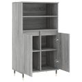 vidaXL Vysoká skrinka sivý dub sonoma 60x36x110 cm spracované drevo