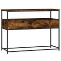vidaXL Konzolový stolík dymový dub 100x40x75 cm kompozitné drevo