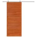 vidaXL Dvere do stodoly voskovohnedé 90x208 cm masívna borovica