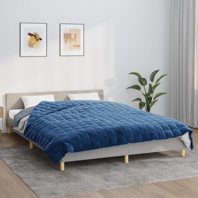 vidaXL Záťažová prikrývka modrá 220x230 cm 15 kg látka