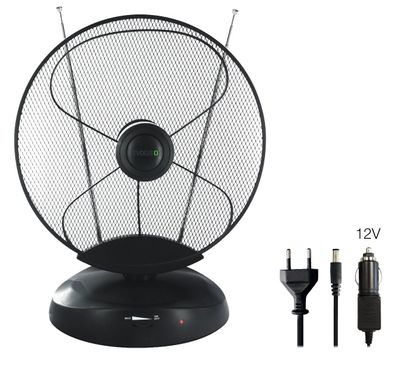 EVOLVEO Xany 4, 230/12V, aktívna izbová anténa FM/DAB+/DVB-T2, filter LTE,4G,5G