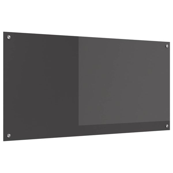 vidaXL Kuchynský obklad Tmavo šedá 120 x 60 cm tvrdené sklo