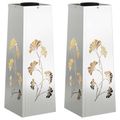 vidaXL Solárne LED svetlo na chodník 2 ks Teplá biela 18 x 18 x 50 cm