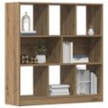 vidaXL knižnica Dub Artisan 97,5x29,5x100 cm Drevo