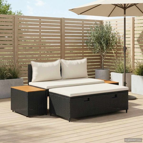 vidaXL Záhradná súprava gaučov 4 -Seater 4 pcs 55 x 30 x 39 cm
