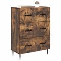 vidaXL Zásuvkový kabinet Dymový dub 66 x 34,5 x 89,5 cm