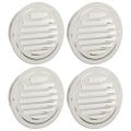 vidaXL Kryty vzduchových ventilátorov 4 ks Strieborná 125 mm