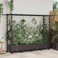 vidaXL Vyvýšený záhon s mriežkou a strechou Hnedá 203 x 40 x 127 cm PP