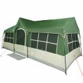 vidaXL Rodinný stan so strechou Zelená a béžová 622 x 295 x 238 cm