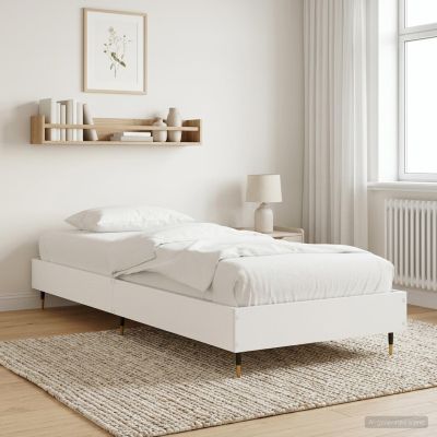 vidaXL Rám postele Biela 80 x 200 cm Kompozitné drevo