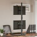 vidaXL Držiak na dva monitory čierny oceľový VESA 75/100 mm