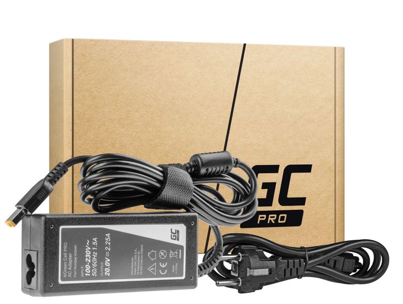 Green Cell AD64P nabíjačka/AC adaptér pre Lenovo 20V 2.25A 45W pre Lenovo/Yoga/ThinkPad