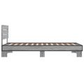 vidaXL Posteľný rám sivý sonoma 90x200 cm kompozitné drevo a kov