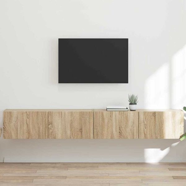 vidaXL TV nástenná skriňa Nástenný 2 pcs Sonoma 98 x 31 x 29,5 cm
