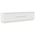 vidaXL TV skrinka s LED svetlami biela 193,5x41x50 cm