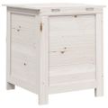 vidaXL Vonkajší box na vankúše biely 50x50x56 cm jedľový masív