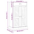 vidaXL Skrinka na topánky VIGO biela 60x35x96 cm masívna borovica