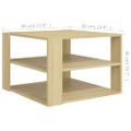 vidaXL Konferenčný stolík dub sonoma 60x60x40 cm drevotrieska