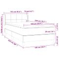 vidaXL Boxspring posteľ s matracom modrá 100x200 cm látka