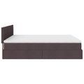 vidaXL Osmanský rám postele s matracmi tmavohnedá 200x200 cm látka