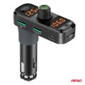 FM vysielač 2×USB-A 1×USB-C microSD 12V 24V AMiO-04653