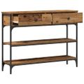 vidaXL Konzolový stôl Staré drevo 100 x 25 x 75 cm Kompozitné drevo