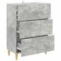 vidaXL Zásuvkový kabinet Betónovo sivá 66 x 34,5 x 90 cm