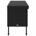 vidaXL Záhradný úložný box s kolieskami čierny 160x55x75 cm polyratan