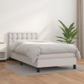 vidaXL Boxspring posteľ s matracom biela 80x200 cm umelá koža