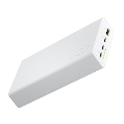 Green Cell PBGC03SW powerbanka PowerPlay 20S 20000mAh 22.5W PD USB-C pre iPhone 15 a 14, biela