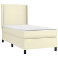 vidaXL Boxspring posteľ s matracom krémová 100x200 cm umelá koža