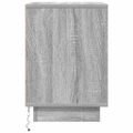 vidaXL Nočné skrinky s LED osvetlením 2 ks Sivá Sonoma 38x34x50 cm