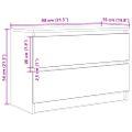 TV Skrinka vidaXL Biela 80x35x54 cm Drevo